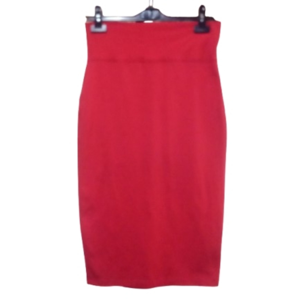 Bebe Classic Red Bodycon Pencil Skirt